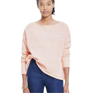 Madewell Peach Threadmix Boatneck Boxy Minimalist Sweater    ‎    Sz S